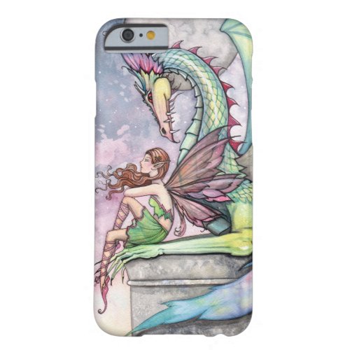 Fairy and Dragon Gothic Fantasy Art Barely There iPhone 6 Case