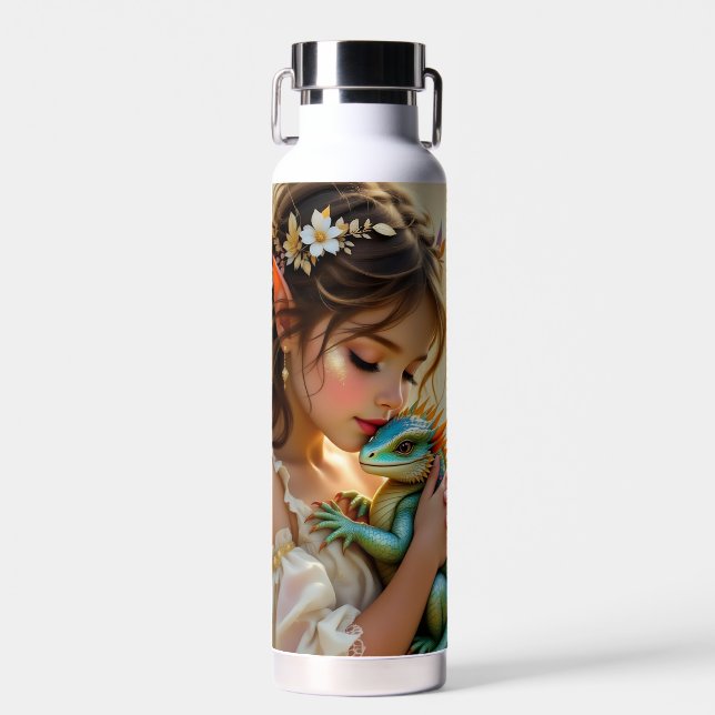 Fairy and Dragon Mystical  Water Bottle (Front)
