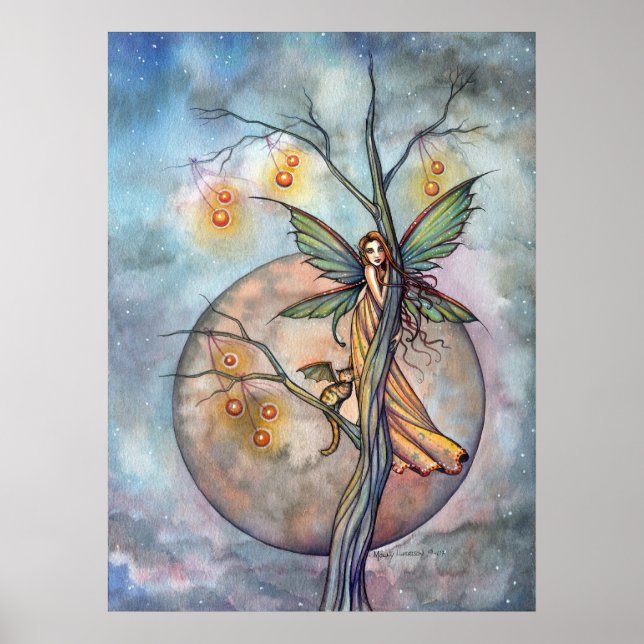 Fairy and Fairy Cat Poster Print by Molly Harrison (Front)