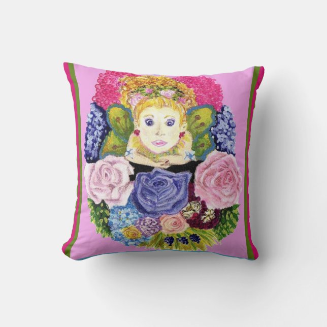 Fairy And Flowers American MoJo Pillow (Front)