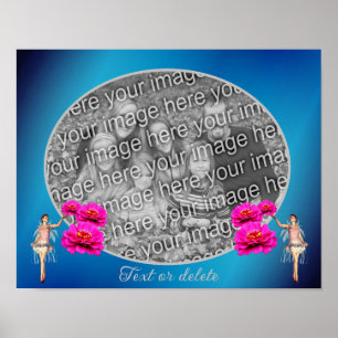Fairy And Flowers Frame Create Your Own Photo Poster
