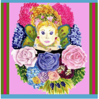 Fairy And Flowers Ornament Sculpture