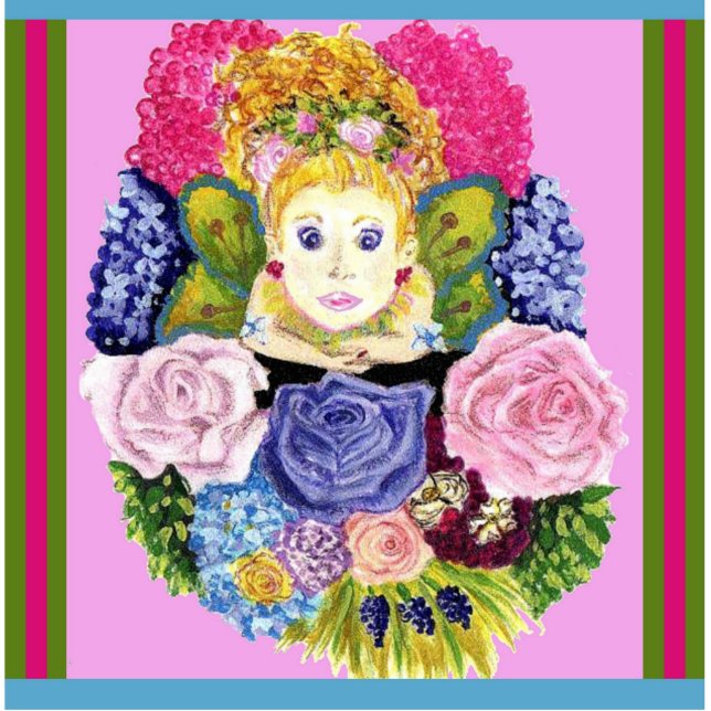 Fairy And Flowers Ornament Sculpture (Front)