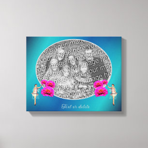 Fairy And Flowers Personalized Add Your Own Photo  Canvas Print