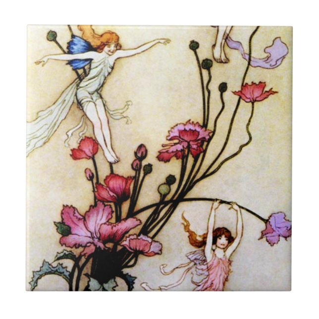 Fairy and Flowers Tile (Front)