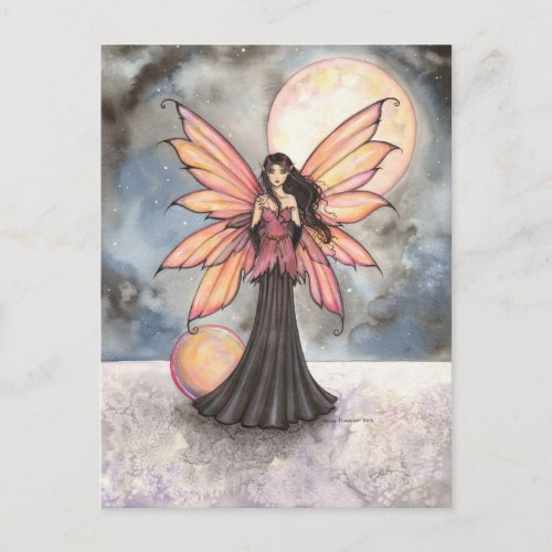 Fairy and Full Moon Fantasy Art Postcard