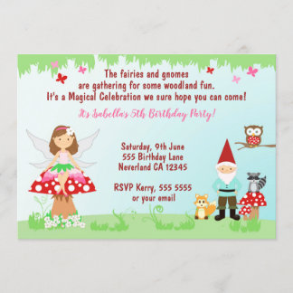 Fairy and Gnome Woodland Party | INVITATION