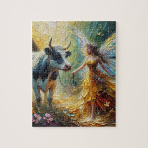Fairy and her Cow Jigsaw Puzzle