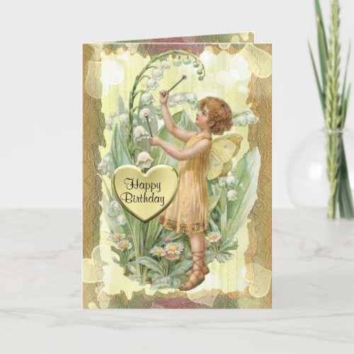 Fairy and Lily_of_the_Valley Birthday Card