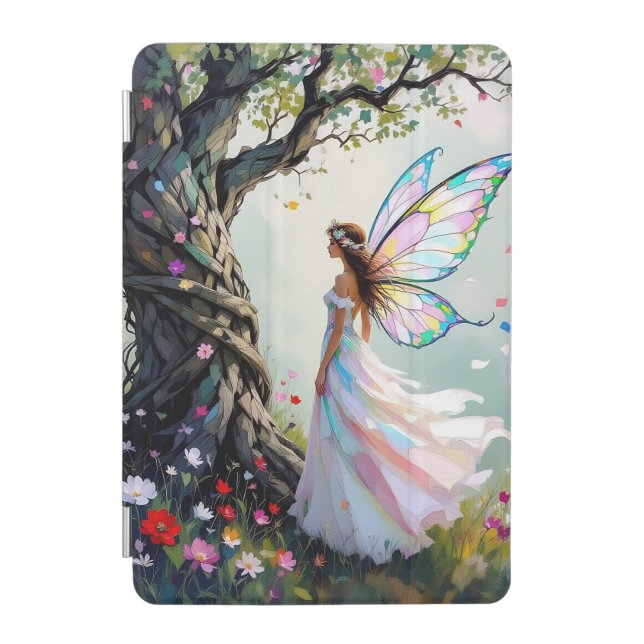 Fairy and Magical Vine Wrapped Tree iPad Mini Cover (Front)