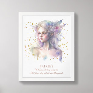 Fairy And Pixie Dust Saying framed art