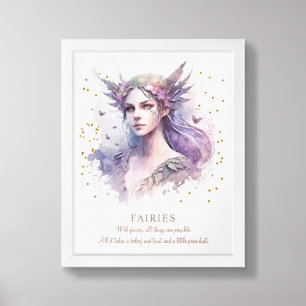 Fairy And Pixie Dust Saying framed art