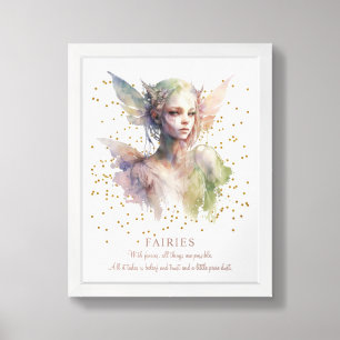 Fairy And Pixie Dust Saying framed art