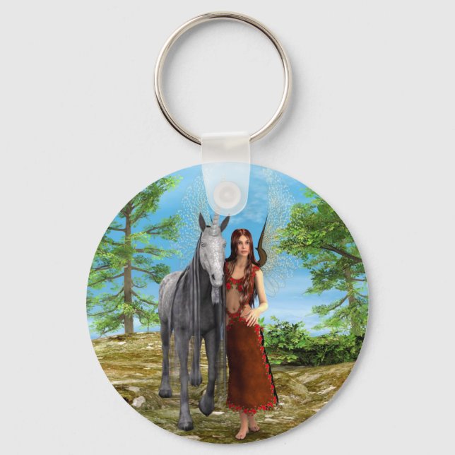 Fairy and Unicorn Keychain (Front)