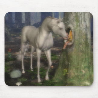 Fairy and unicorn. mouse pad