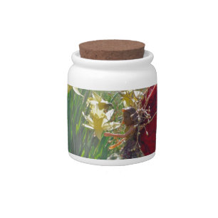 Fairy and yellow flowers candy jar