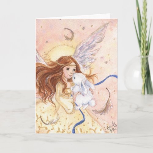 Fairy Angel  Bunny Card