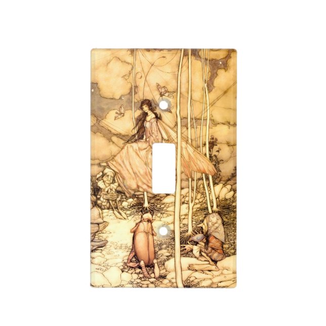 Fairy Arthur Rackham Light Switch Cover (Front)