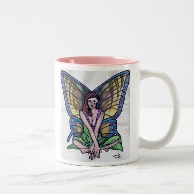 Fairy at Rest Two-Tone Coffee Mug (Right)