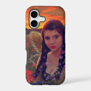 Fairy at Sunset in a field of poppies Fantasy Art iPhone 17 Case