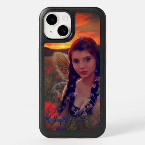 Fairy at Sunset in a field of poppies Fantasy Art OtterBox iPhone 14 Case