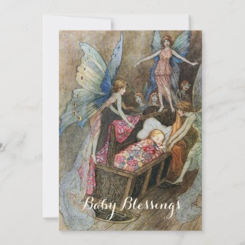 Fairy Baby Blessings Baby Shower  Invitation