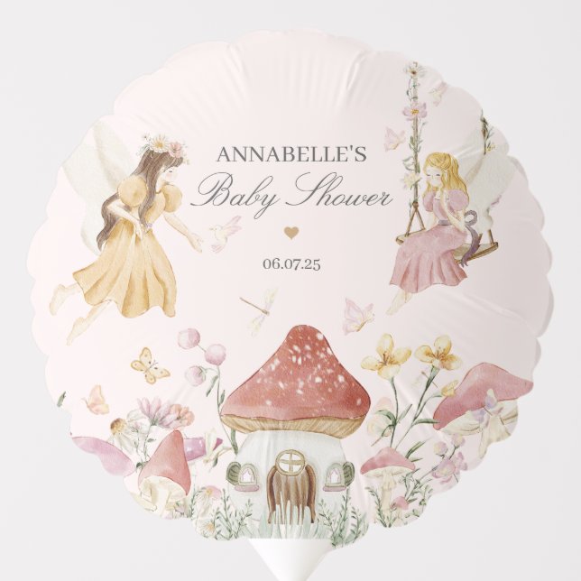 Fairy Baby Shower Favor Balloon (Front)