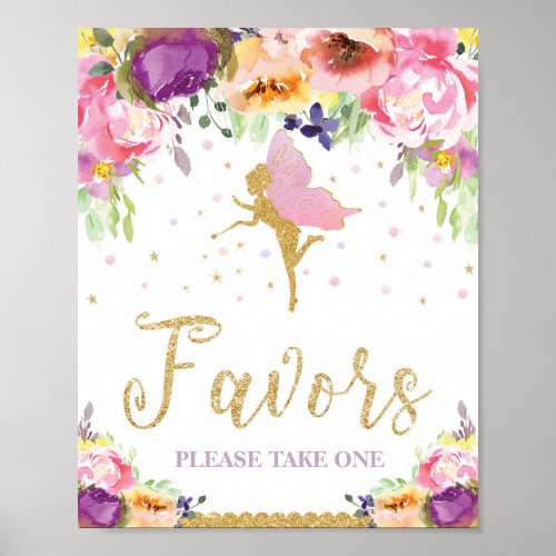 Fairy Baby Shower Favors Decoration Sign Baby Girl