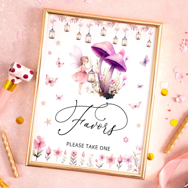 Fairy Baby Shower Favors Please Take One Poster (Creator Uploaded)