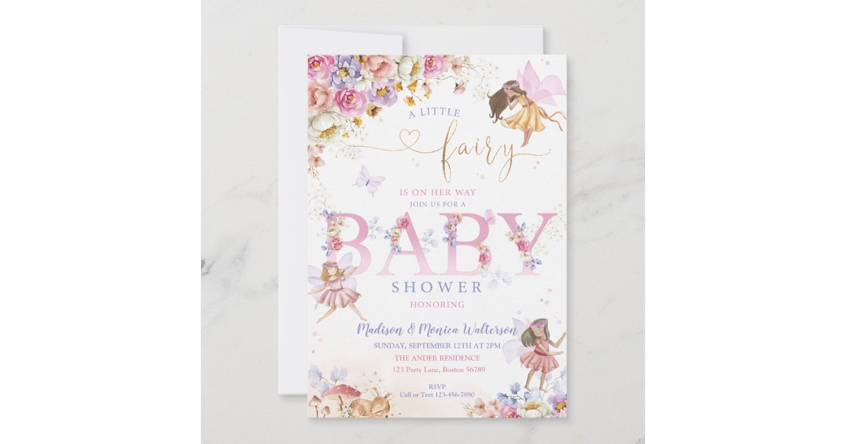 Fairy Baby Shower Invitation | Zazzle