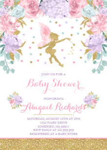Fairy Baby Shower Invitations Zazzle Fairy Baby Shower Invitation Fl
