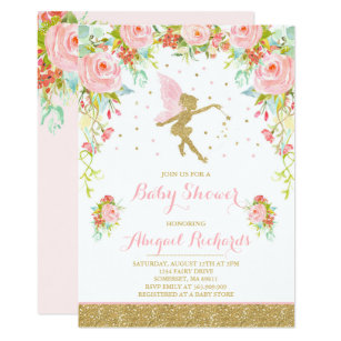 Fairy Baby Shower Invitations Zazzle Fairy Baby Shower Invitation Fl