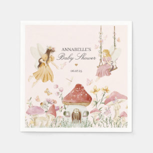 Fairy Baby Shower Party Table Decor Napkins