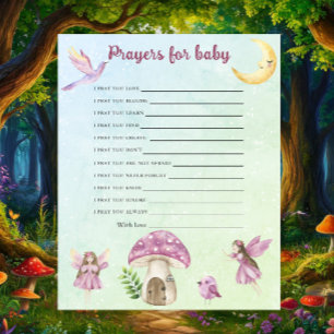 Fairy baby shower Prayers for baby