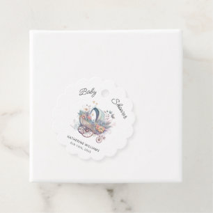 Fairy Baby Stroller Baby Shower Favor Tags