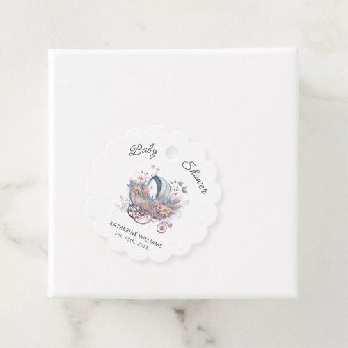 Fairy Baby Stroller Baby Shower Favor Tags