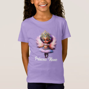 Fairy ballerina princess pink flutter wings purple T-Shirt