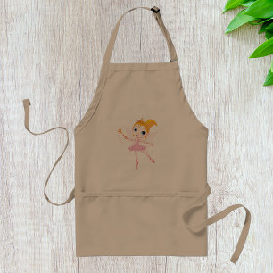 Fairy Ballerina with Magic Wand and Wings Adult Apron