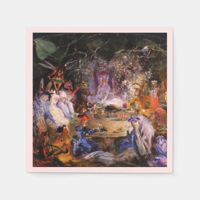 FAIRY BANQUET Wood Fairies  Napkins (Front)