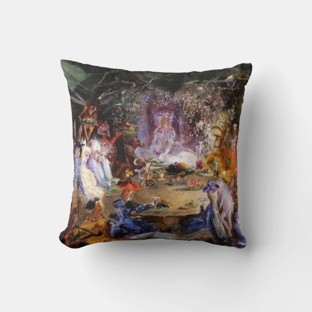 FAIRY BANQUET Wood Fairies  Throw Pillow (Front)