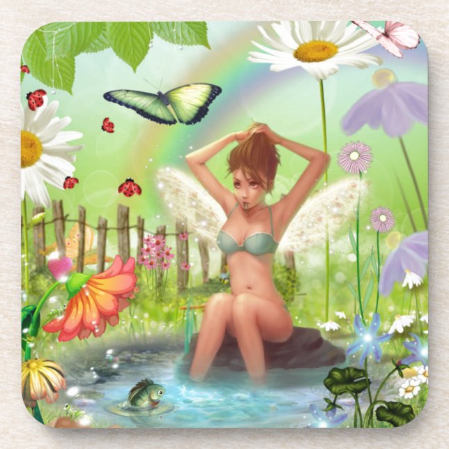 Fairy Bath Beverage Coaster (Front)