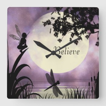 Fairy Believe Clock by RenderlyYours at Zazzle
