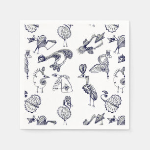 Fairy birds coffee mug napkins