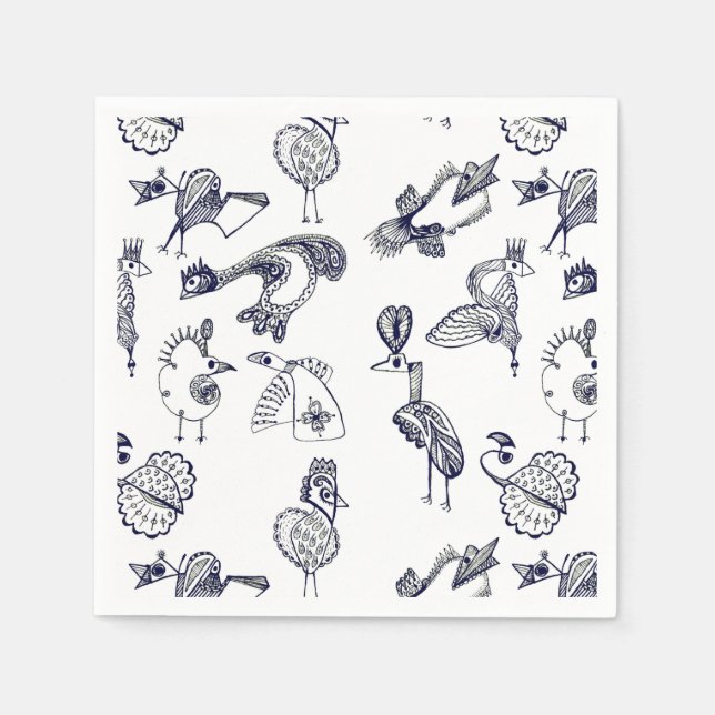 Fairy birds coffee mug napkins (Front)