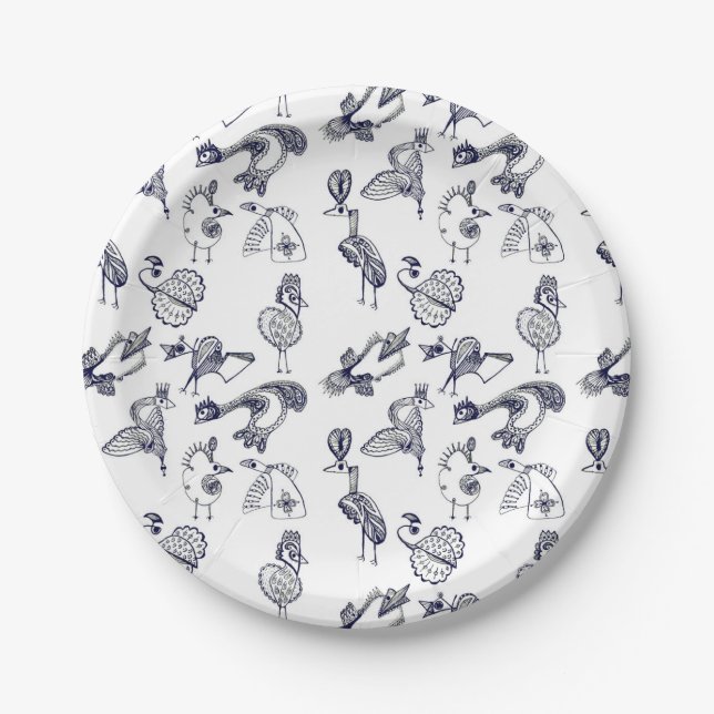 Fairy birds coffee mug paper plates (Front)