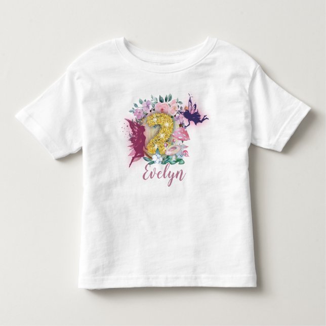 Fairy Birthday 2nd Birthday Shirt (Front)