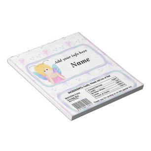 Fairy Birthday Candy Bar Wrapper Party Favors Notepad