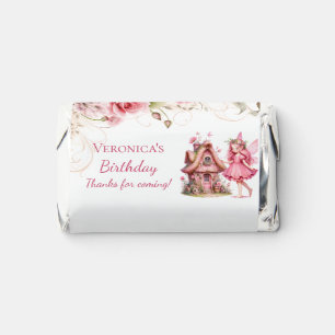Fairy Birthday Candy Bar Wrapper Pink Floral Hershey's Miniatures