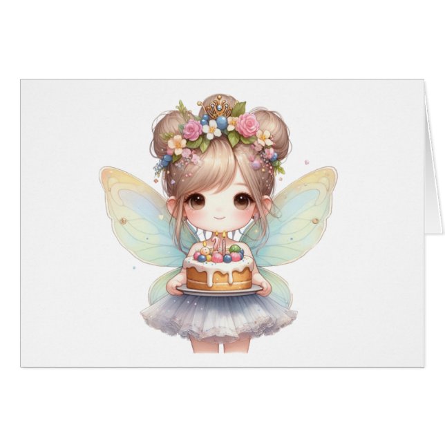Fairy Birthday Card (Front Horizontal)