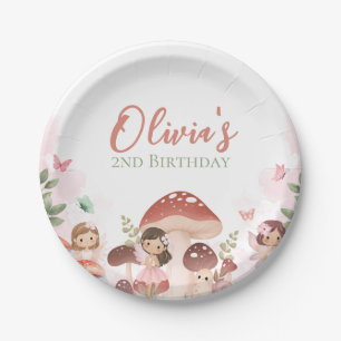 Fairy Birthday, Enchanted Whimsical Garden Forest Paper Plates
